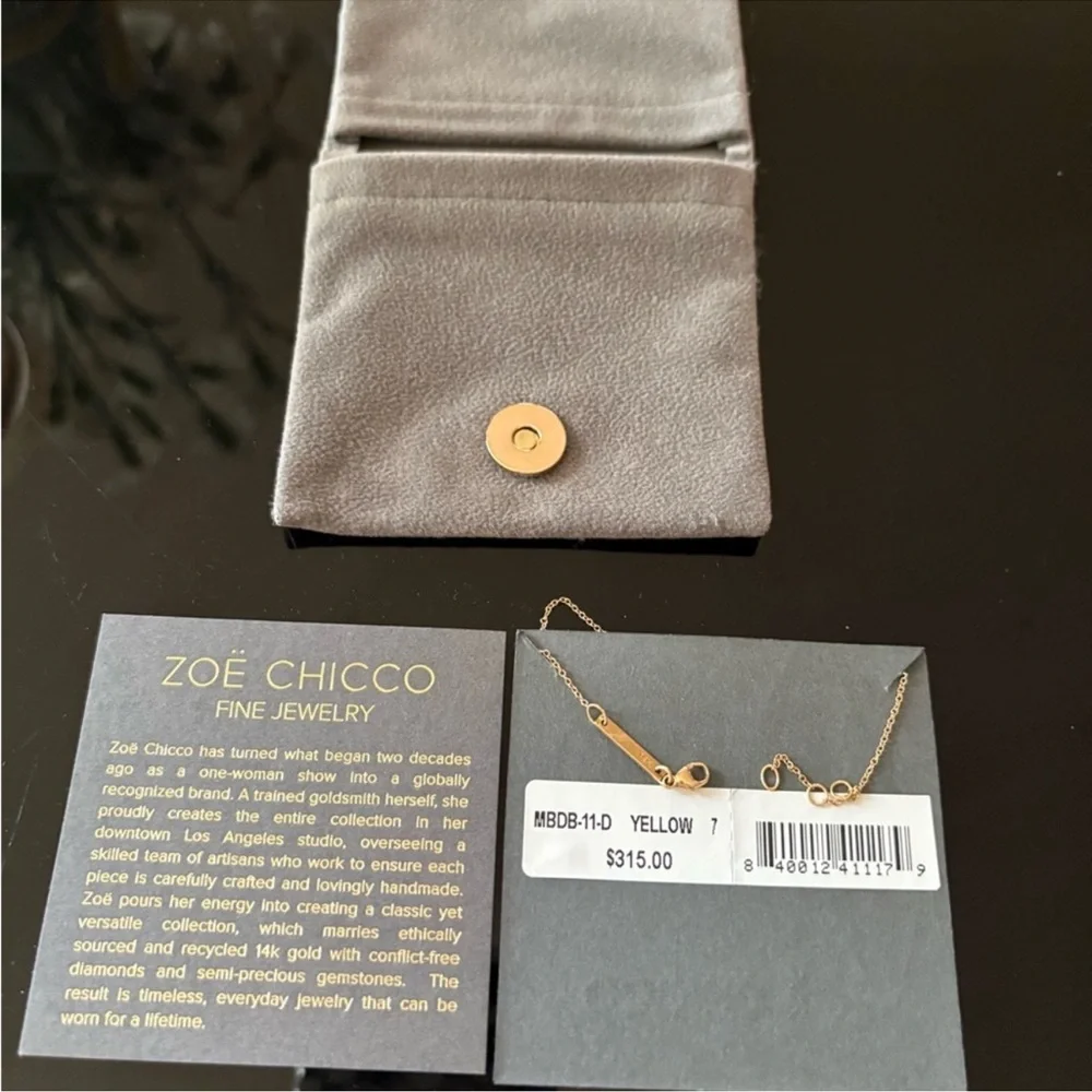 Zoe Chicco 14 K Gold with diamond Hamas Bracelet - Picture 2 of 5
